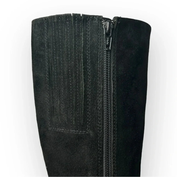 Clarks Plaza Steer Tall Boots in Black Suede Sz 6 - Picture 8 of 9